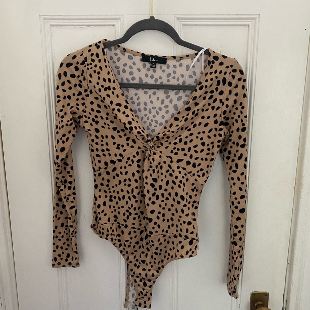 Knot front thong bodysuit